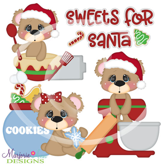 Charlie & JoJo Sweets For Santa SVG Cutting Files + Clipart - Click Image to Close